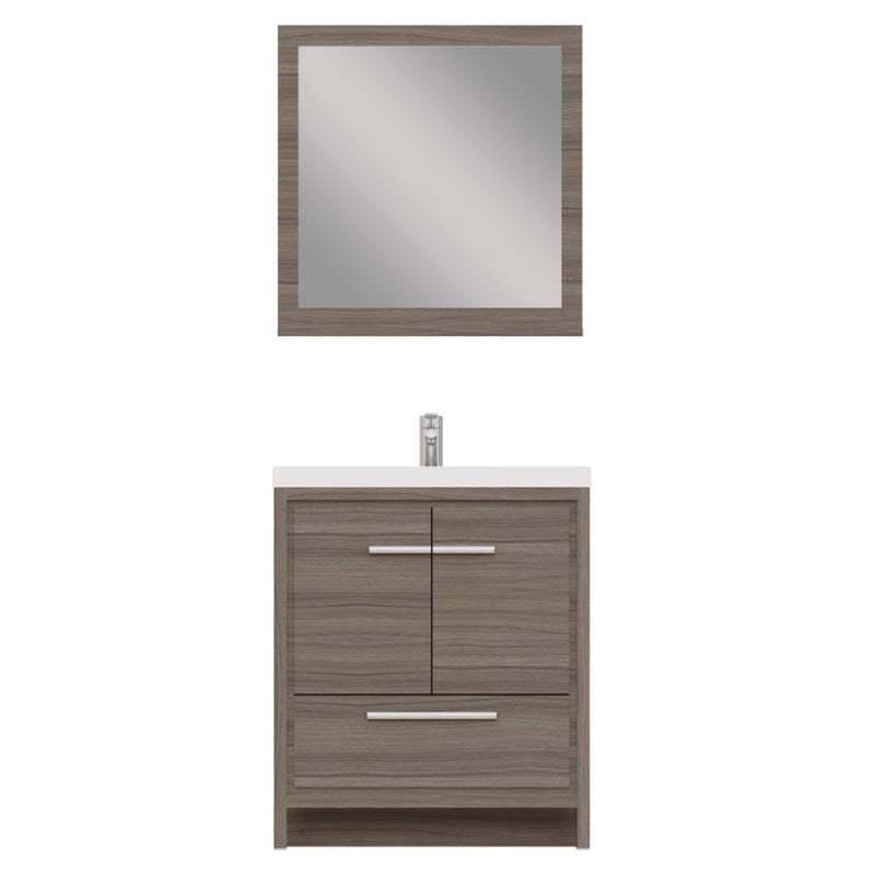 Alya Bath Sortino 30" Modern Bathroom Vanity Gray AB-MD630-G