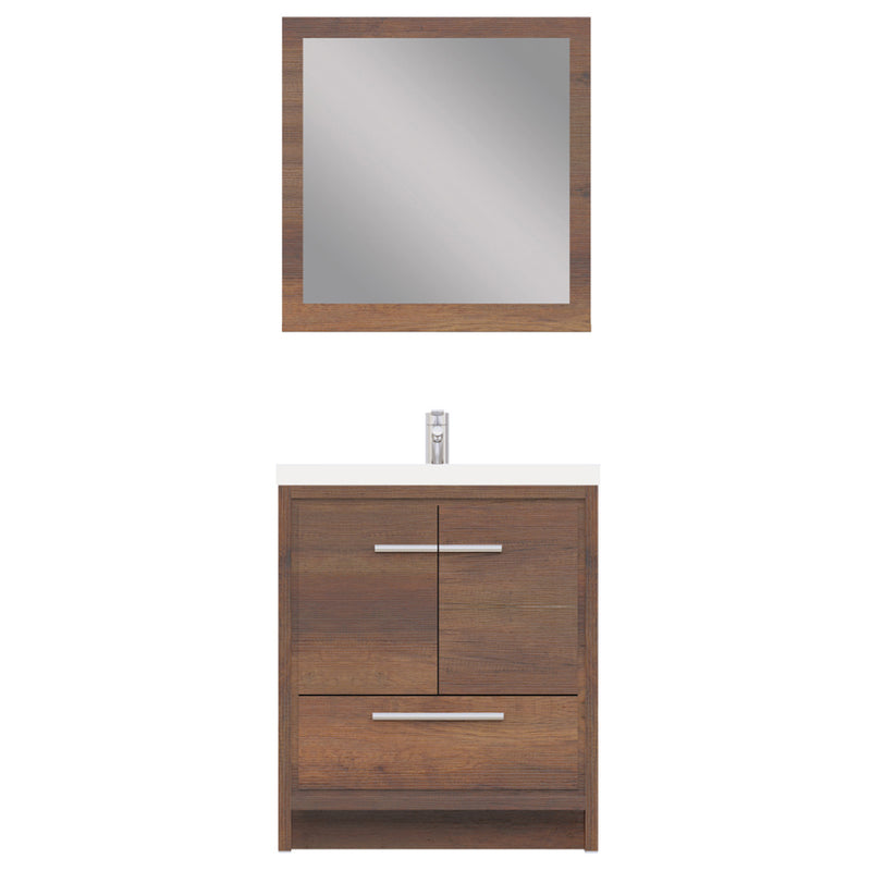 Alya Bath Sortino 30" Modern Bathroom Vanity Rosewood AB-MD630-RW