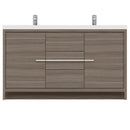 Alya Bath Sortino 60 Double" Modern Bathroom Vanity Gray AB-MD660D-G