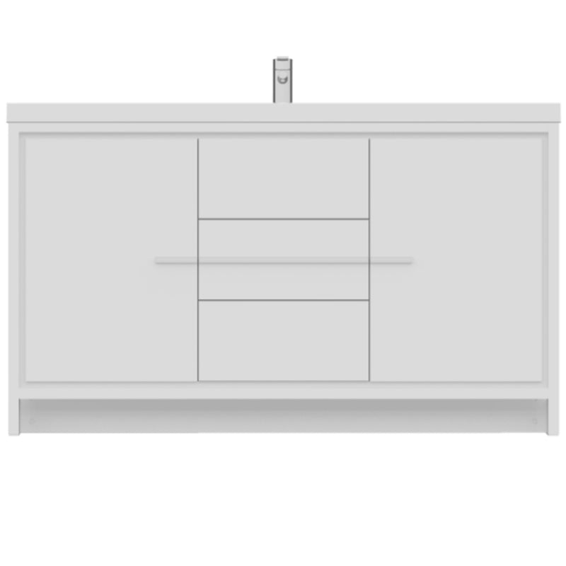 Alya Bath Sortino 60 Single" Modern Bathroom Vanity White AB-MD660S-W