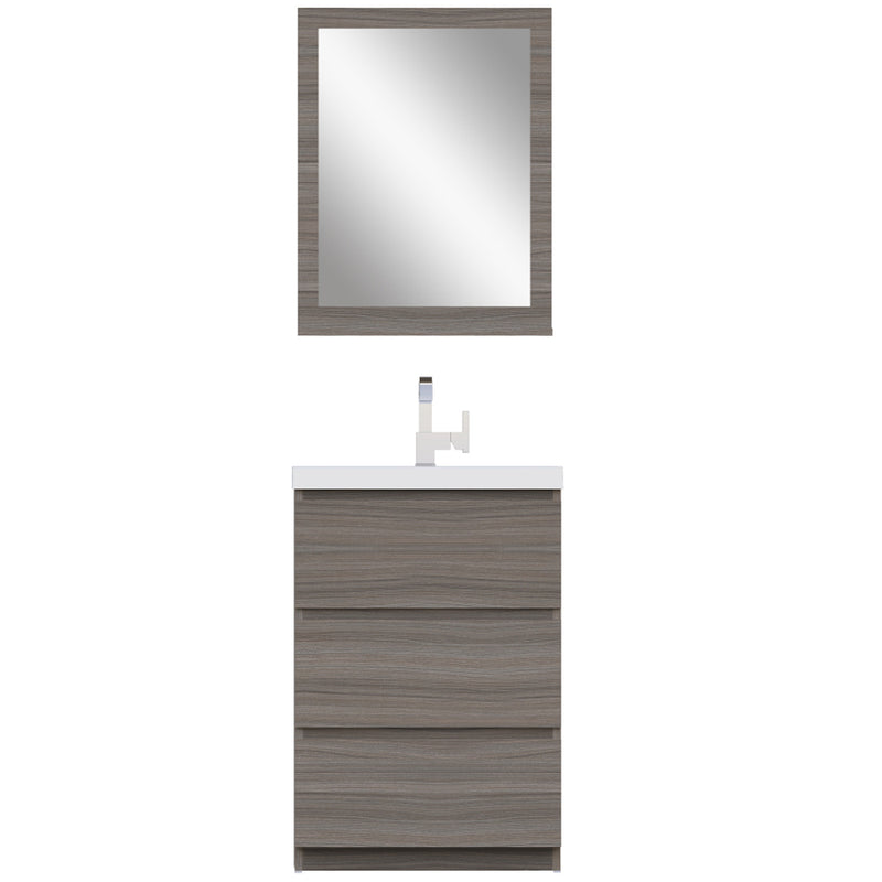 Alya Bath Paterno 24" Modern Freestanding Bathroom Vanity Gray AB-MOA24-G