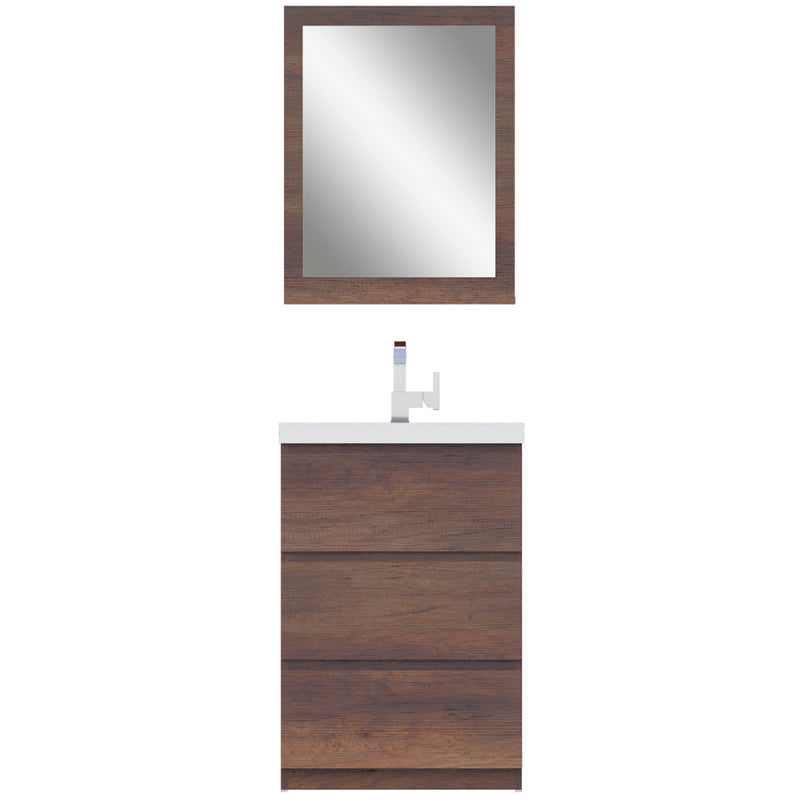 Alya Bath Paterno 24" Modern Freestanding Bathroom Vanity Rosewood AB-MOA24-RW