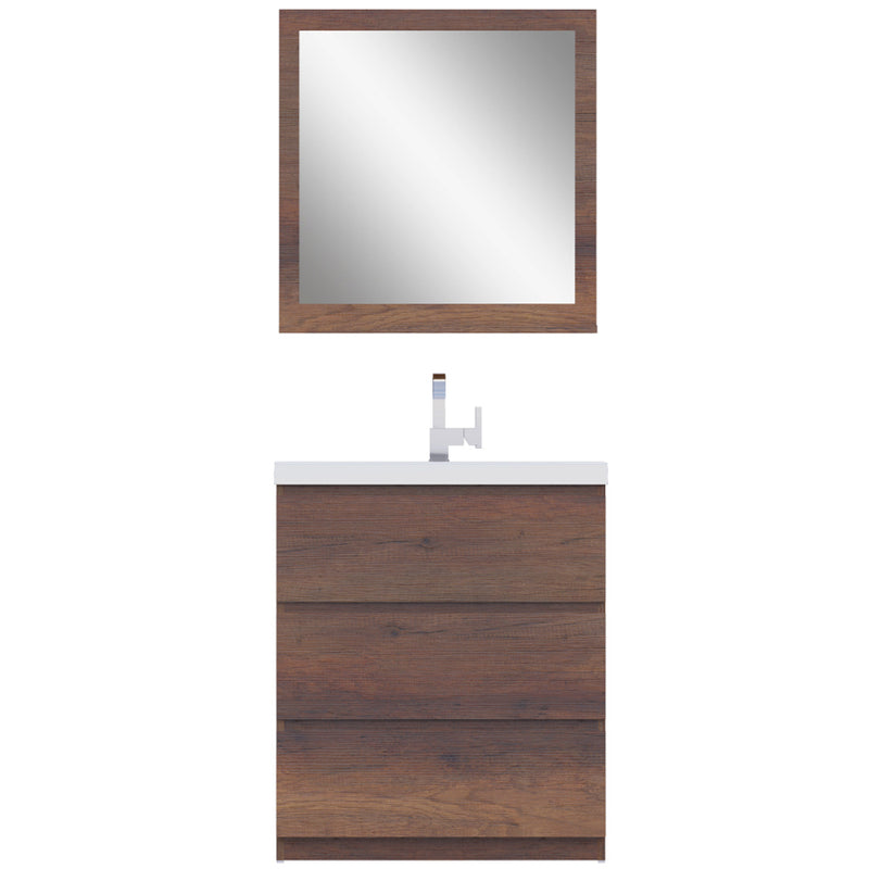 Alya Bath Paterno 30" Modern Freestanding Bathroom Vanity Rosewood AB-MOA30-RW