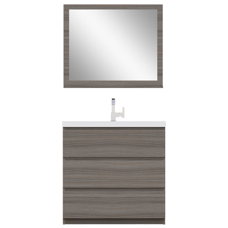 Alya Bath Paterno 36" Modern Freestanding Bathroom Vanity Gray AB-MOA36-G