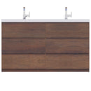 Alya Bath Paterno 60" Double Modern Freestanding Bathroom Vanity Rosewood AB-MOA60D-RW