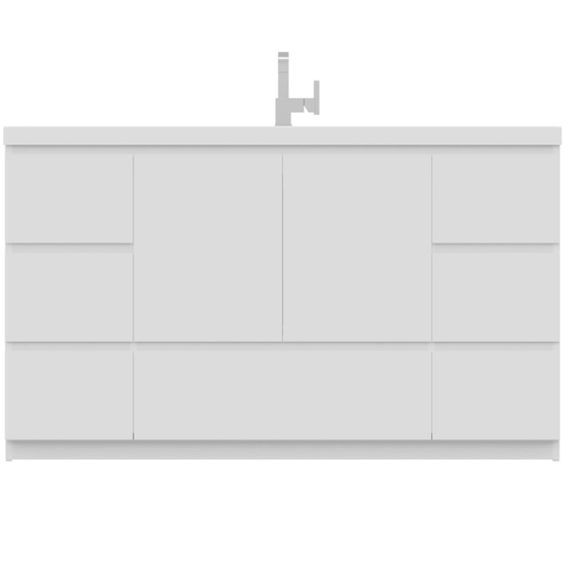 Alya Bath Paterno 60" Single Modern Freestanding Bathroom Vanity White AB-MOA60S-W