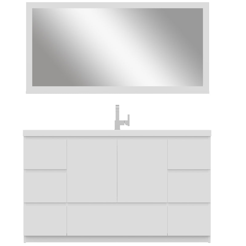 Alya Bath Paterno 60" Single Modern Freestanding Bathroom Vanity White AB-MOA60S-W