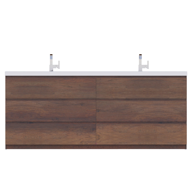 Alya Bath Paterno 84" Modern Freestanding Bathroom Vanity Rosewood AB-MOA84D-RW