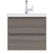 Alya Bath Paterno 24" Modern Wall Mounted Bathroom Vanity Gray AB-MOF24-G