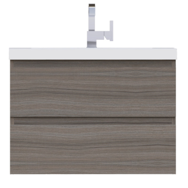 Alya Bath Paterno 30" Modern Wall Mounted Bathroom Vanity Gray AB-MOF30-G