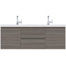 Alya Bath Paterno 60" Double Modern Wall Mounted Bathroom Vanity Gray AB-MOF60D-G