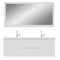 Alya Bath Paterno 60" Double Modern Wall Mounted Bathroom Vanity White AB-MOF60D-W