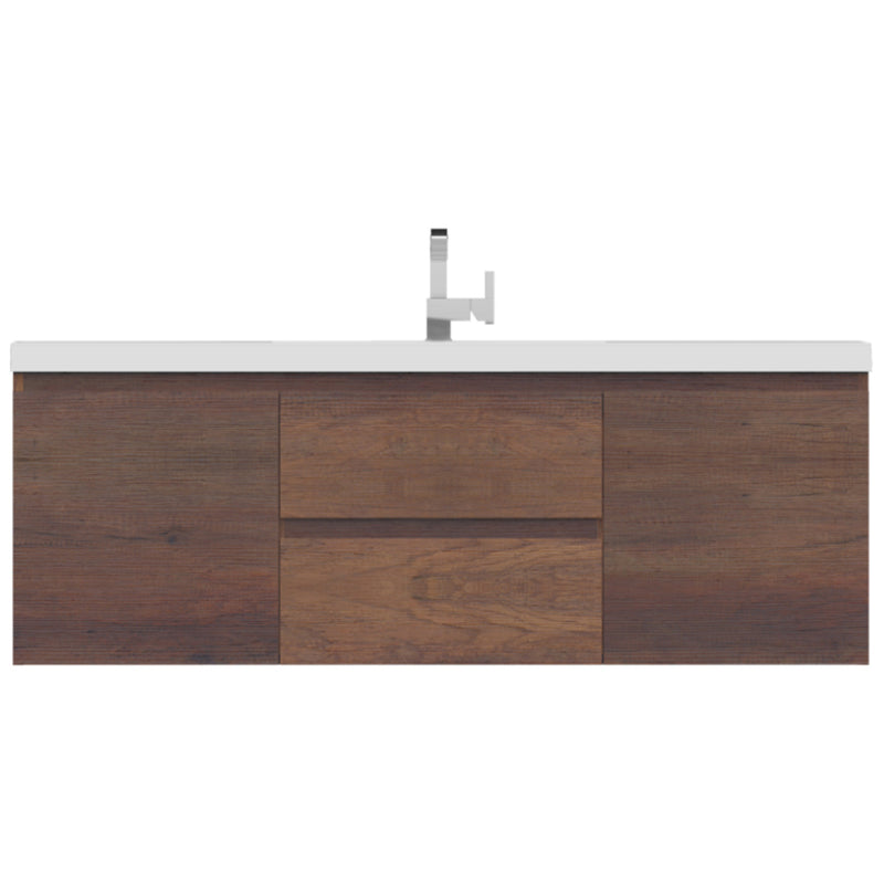 Alya Bath Paterno 60" Single Modern Wall Mounted Bathroom Vanity Rosewood AB-MOF60S-RW