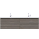 Alya Bath Paterno 72" Modern Wall Mounted Bathroom Vanity Gray AB-MOF72D-G