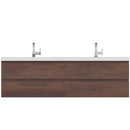 Alya Bath Paterno 72" Modern Wall Mounted Bathroom Vanity Rosewood AB-MOF72D-RW