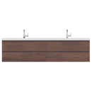 Alya Bath Paterno 84" Modern Wall Mounted Bathroom Vanity Rosewood AB-MOF84D-RW