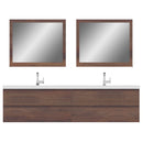 Alya Bath Paterno 84" Modern Wall Mounted Bathroom Vanity Rosewood AB-MOF84D-RW