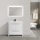 Alma Vanity Allier 36" High Gloss White Modern Vanity with Integrated Countertop with Sink