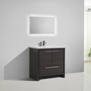 Alma Vanity Allier 36" Matte Gray-Oak Modern Vanity with Integrated Countertop with Sink