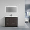 Alma Vanity Allier 42" Gray Oak Vanity with Integrated Sink and Left Side Drawers