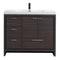 Alma Vanity Allier 42" Gray Oak Vanity with Integrated Sink and Left Side Drawers