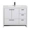 Alma Vanity Allier 42" High Gloss White Vanity with Integrated Sink and Right Side Drawers