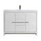 Alma Vanity Allier 48" High Glossy White Modern Vanity with Integrated Countertop with Sink