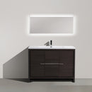 Alma Vanity Allier 48" Matte Gray-Oak Modern Vanity with Integrated Countertop with Sink