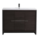 Alma Vanity Allier 48" Matte Gray-Oak Modern Vanity with Integrated Countertop with Sink