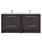 Alma Vanity Allier 72" Dark Gray Oak Vanity with White Sink