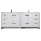 Alma Vanity Allier 84" High Gloss White Vanity with Integrated Countertop with Sink