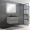 Alma Vanity Edi 30" Cement Gray Wall Mount Vanity with Black Countertop