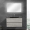 Alma Vanity Edi 36" Cement Gray Wall Mount Vanity with Black Countertop