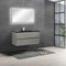 Alma Vanity Edi 40" Cement Gray Wall Mount Vanity with Black Countertop