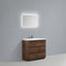 Alma Vanity Edison 36" Rosewood Modern Bathroom Vanity with 3 Drawers and Acrylic Sink