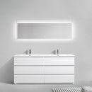 Alma Vanity Edison 72" Gloss White Double Sink Vanity