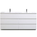 Alma Vanity Edison 72" Gloss White Double Sink Vanity