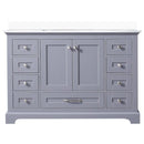 Lexora Dukes 48" W x 22" D Dark Grey Bath Vanity and Cultured Marble Top