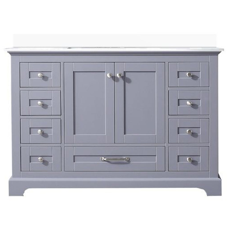 Lexora Dukes 48" W x 22" D Dark Grey Bath Vanity and Cultured Marble Top