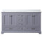 Lexora Dukes 60" W x 22" D Dark Grey Double Bath Vanity and Carrara Marble Top