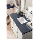 James Martin Providence 48" Single Vanity Cabinet Bright White with 3 cm Charcoal Soapstone Quartz Top 238-105-V48-BW-3CSP