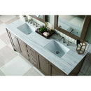 James Martin Chicago 72" Whitewashed Walnut Double Vanity with 3 cm Arctic Fall Solid Surface Top 305-V72-WWW-3AF