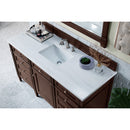 James Martin Brittany 60" Burnished Mahogany Single Vanity with 3 cm Arctic Fall Solid Surface Top 650-V60S-BNM-3AF