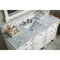 James Martin Brittany 60" Bright White Single Vanity with 3 cm Carrara Marble Top 650-V60S-BW-3CAR