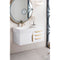 James Martin Mercer Island 36" Single Vanity Glossy White Radiant Gold with Glossy White Composite Top 389-V36-GW-G-GW