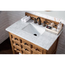 James Martin Malibu 36" Honey Alder Single Vanity with 3 cm Carrara Marble Top 500-V36-HON-3CAR