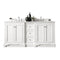 James Martin De Soto 72" Double Vanity Bright White with 3 cm Eternal Jasmine Pearl Quartz Top 825-V72-BW-3EJP