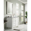 James Martin Bristol 36" Single Vanity Bright White with 3 cm Arctic Fall Solid Surface Top 157-V36-BW-3AF