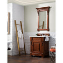 James Martin Brookfield 26" Warm Cherry Single Vanity with 3 cm Carrara Marble Top 147-114-V26-WCH-3CAR