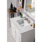 James Martin Bristol 36" Single Vanity Bright White with 3 cm Classic White Quartz Top 157-V36-BW-3CLW